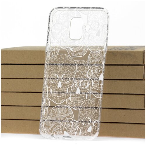 фото Чехол на samsung galaxy a6 (2018) a600f kruche print skull white1 кruче