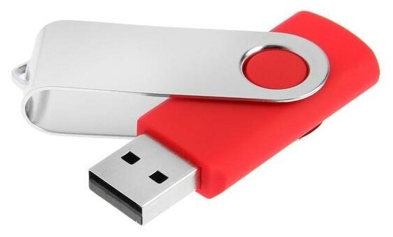Флешка L 104 R, 8 ГБ, USB2.0, чт до 25 Мб/с, зап до 15 Мб/с, красная