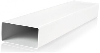Канал прямоугольный вентиляционный плоский белый 55*110 1м, Флекс