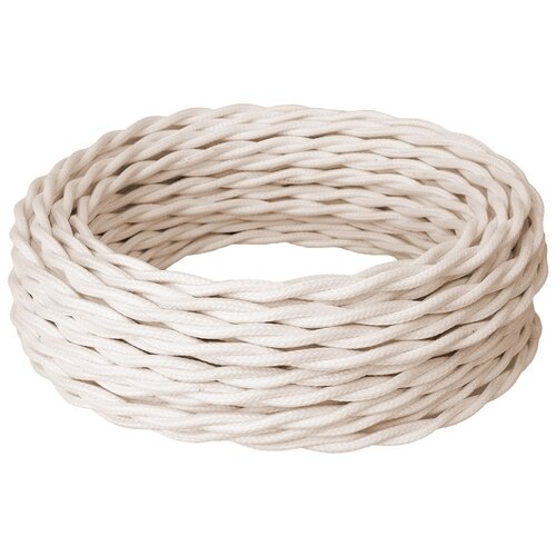 Силовой ретро кабель Retro Electro, 2х2,5, слоновая кость, длина бухты 20