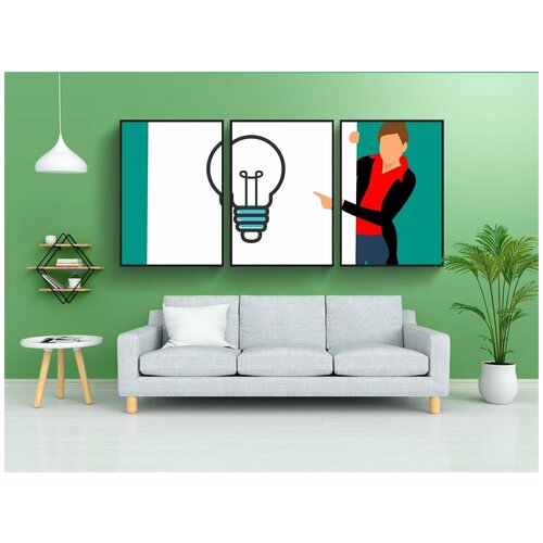 фото Набор модулных постеров для интерьера "маркетинг, идея, творческий" 60x90 см. в тубусе, без рамки lotsprints