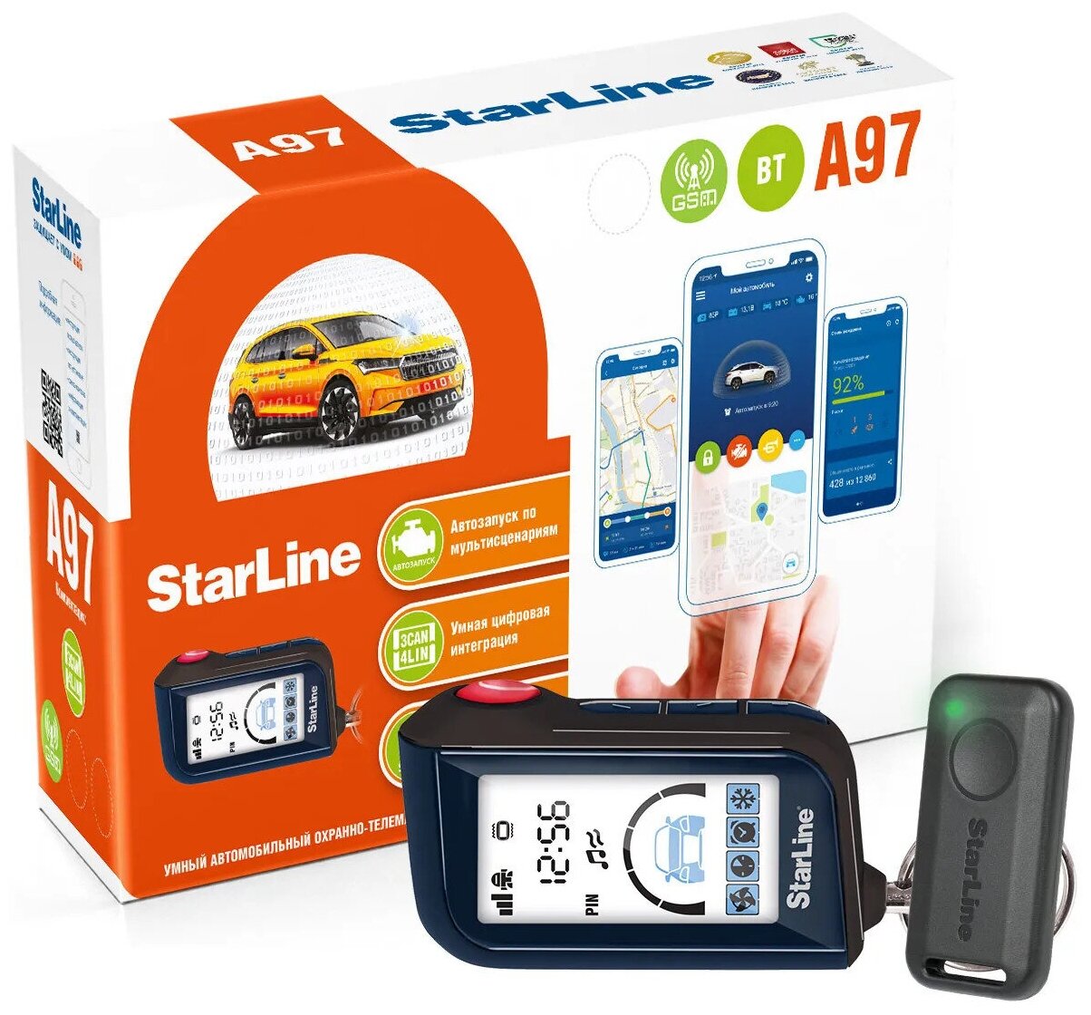 Автомобильная сигнализация с автозапуском StarLine A97 BT GSM