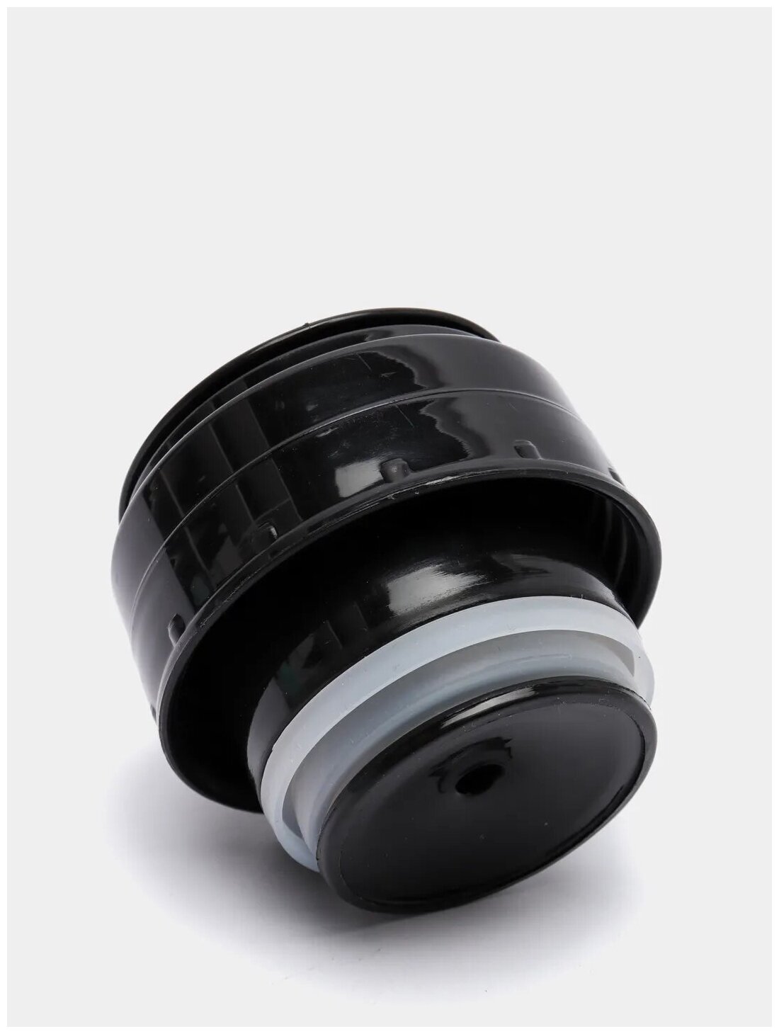 Пробка, крышка - с кнопкой, для термоса-гильзы - 5,2 см; внутренняя резьба; черная