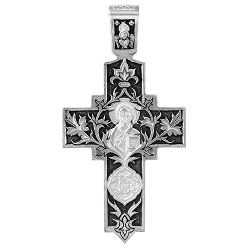фото Подвеска-крест из черненого серебра юз елизавета 3126 diamant-online
