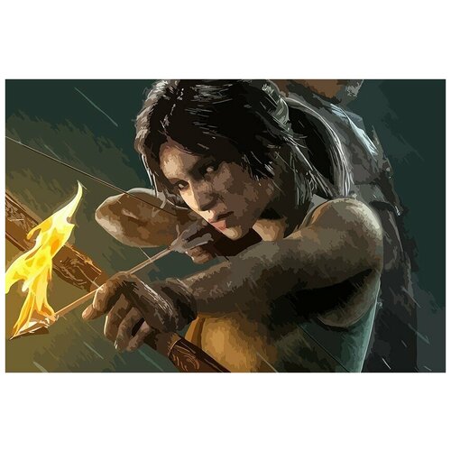 Картина по номерам на холсте игра Tomb Raider Lara Croft Лара Крофт Расхетительница гробниц - 6582 Г 60x40 картина по номерам на холсте игра tomb raider lara croft лара крофт расхетительница гробниц 6579 в 60x40