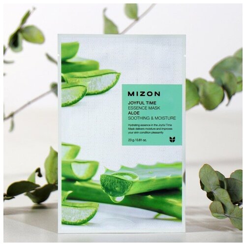 Тканевая маска для лица с экстрактом сока алоэ MIZON Joyful Time Essence Mask Aloe, 23 г