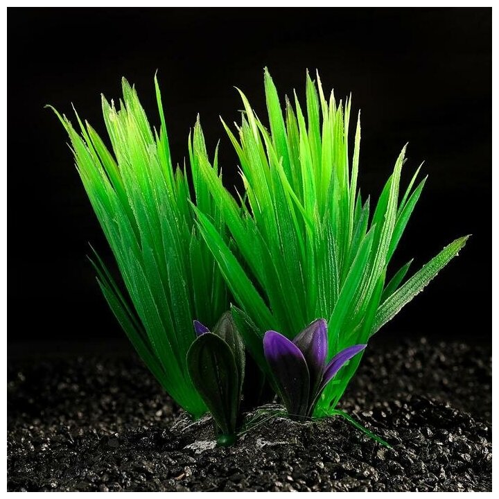Растение искусственное аквариумное, 18 х 10 х 11,5 см микс цветов - фотография № 1