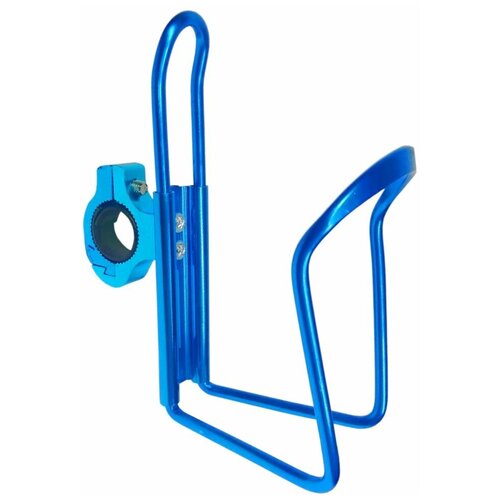 Флягодержатель для бутылочки KMS 4087-17 алюминиевый с креплением на руль синий 370₽