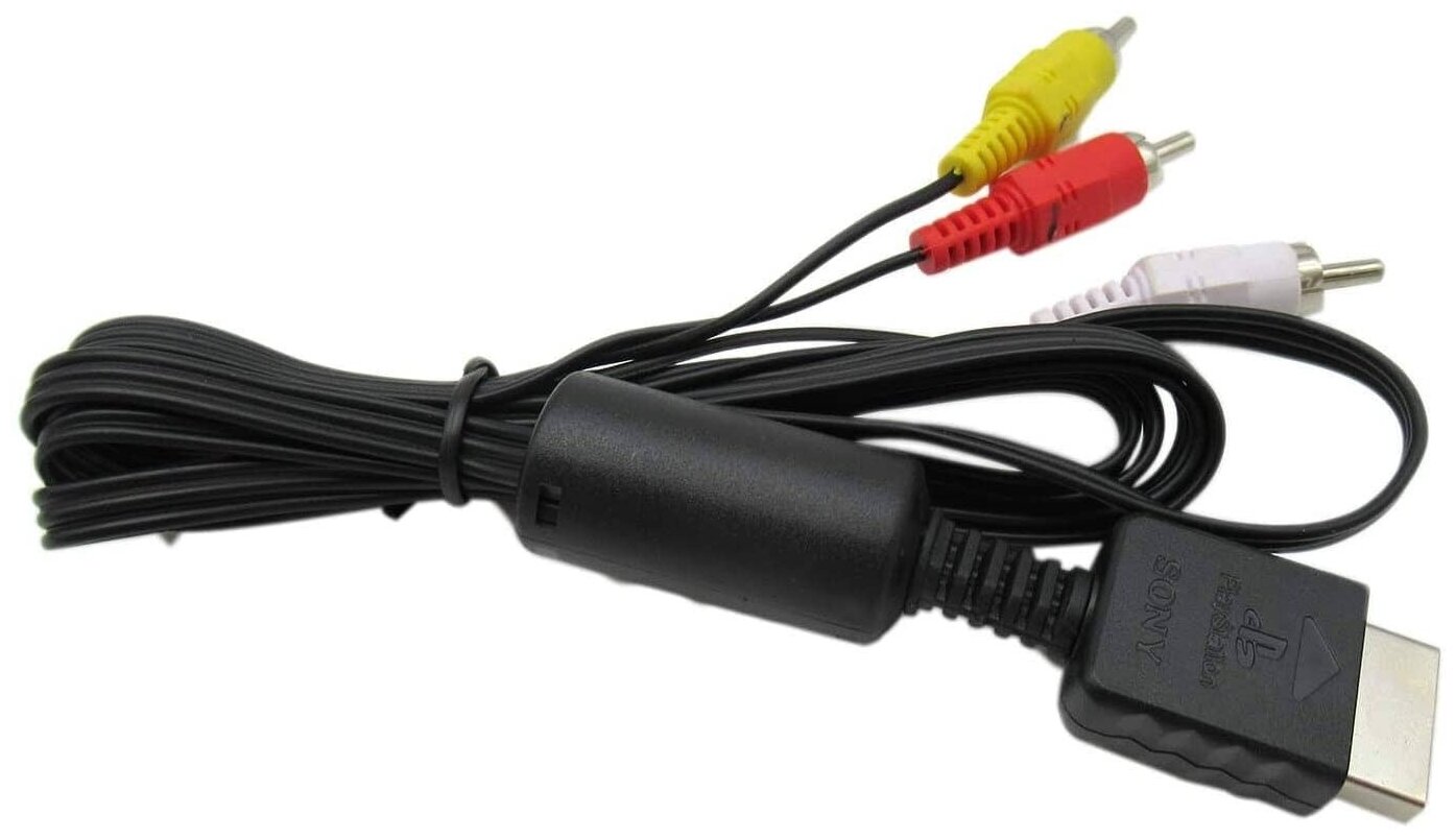 Кабель (провод-шнур) AV тюльпаны для Sony Playstation PS/PS1/PS2/PS3 Cable 1.8 метра