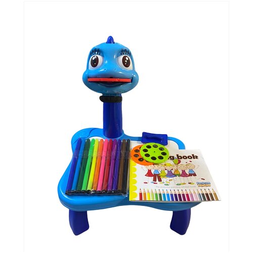 фото Детский проектор для рисования со столиком синий/игрушка проектор panawealth inter holdings