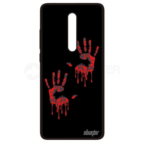 фото Противоударный чехол на смартфон // xiaomi mi 9t pro // "отпечаток ладони" дизайн стиль, utaupia, черный