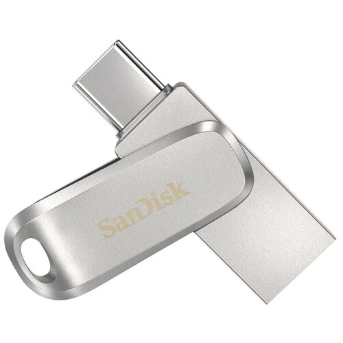 Флешка SanDisk Ultra Dual Drive Luxe USB/Type-C 32 ГБ, 1 шт., серебристый память usb3 1 flash drive 32gb sandisk ultra usb type c 150mb s [sdcz450 032g g46]