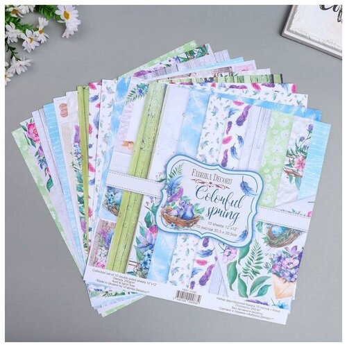 фото Набор бумаги для скрапбукинга "colorful spring " 10 листов, 30,5х30,5 см mikimarket
