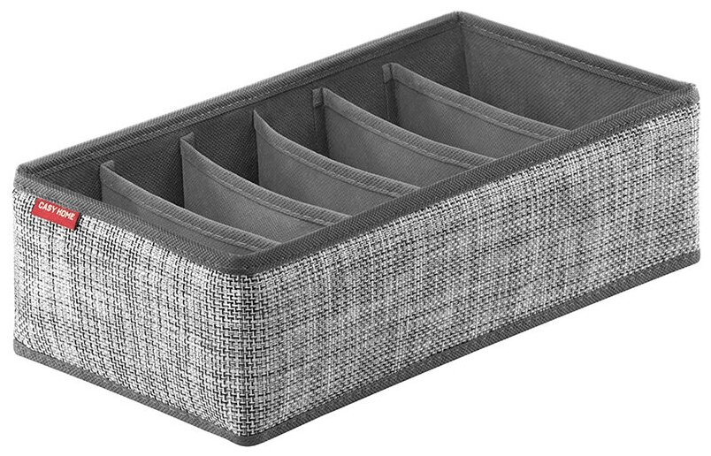 Органайзер для нижнего белья и маек Casy Home 35x16x10см, 6 ячеек - фото №1
