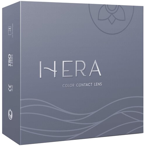 Купить Hera Tri-Tone Elegance 2 линзы В упаковке 2 штуки Цвет Aqua Оптическая сила -1.5 Радиус кривизны 8.6, голубой, полихема