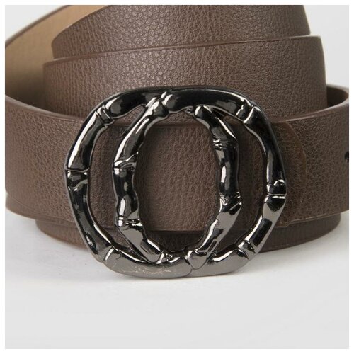 фото Ремень женский, ширина - 2,8 см, пряжка металл, цвет тёмно-коричневый mikimarket