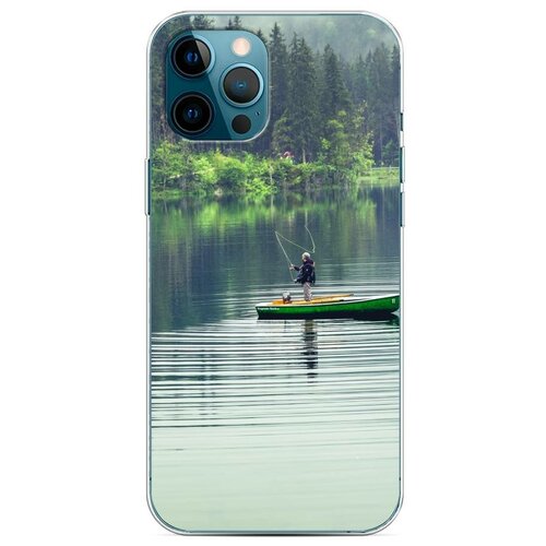 фото Силиконовый чехол "хобби рыбалка 4" на apple iphone 12 pro max / айфон 12 про макс case place