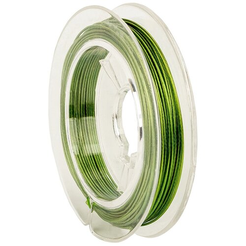 Тросик ювелирный (ланка), диаметр 0,5 мм, цвет: зеленый