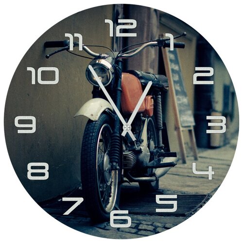 фото Svs настенные часы svs 3501979 скромный мотоцикл
