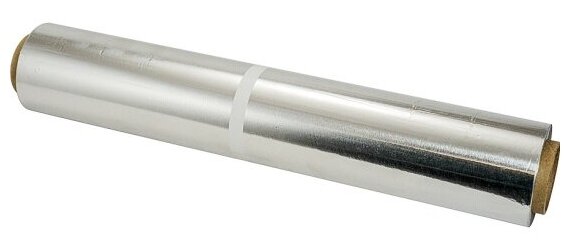 Фольга алюминиевая пищевая SR УП-221015, серебристая, 450 мм, 9 мкм, 60 м/рул