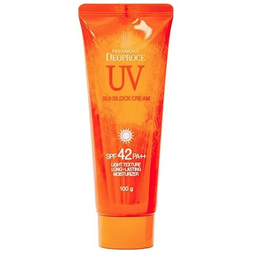 ДП SUN Крем солнцезащитный для лица и тела PREMIUM DEOPROCE UV SUNBLOCK CREAM SPF42 PA++ 100g