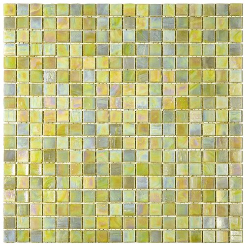 Мозаика одноцветная чип 15 стекло Alma NB-BG327 желтый квадрат глянцевый перламутр