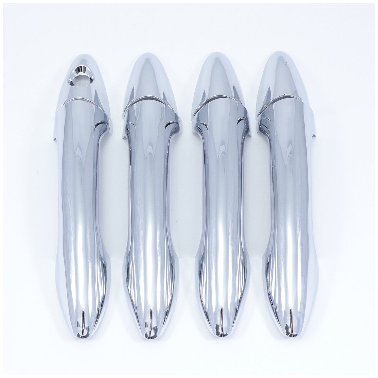 Хромированные накладки на дверные ручки Hyundai Solaris 1 2010+/ Хендай Солярис 1 2010+
