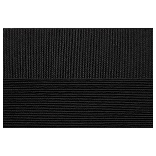 Пряжа для вязания ПЕХ Цветное кружево (100% мерсеризованный хлопок) 4х50г/475м цв.002 черный
