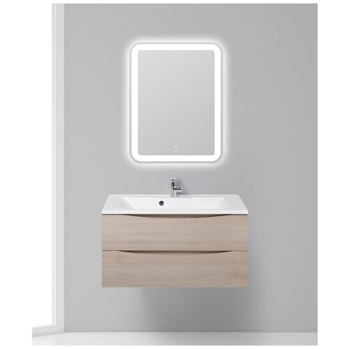 Мебель для ванной BelBagno Marino 90 rovere grigio (тумба, раковина, зеркало)