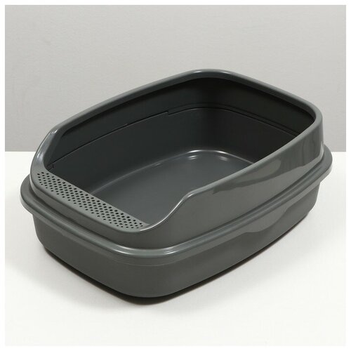 Джи Пи Ай Туалет Айша XL с бортом 64 х 44 х 21 см серый FIX