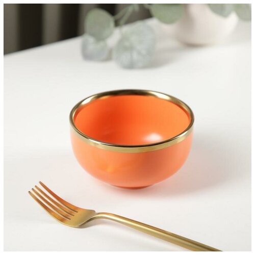 Миска керамическая Акварель 300 мл 106 см цвет оранжевый 722₽