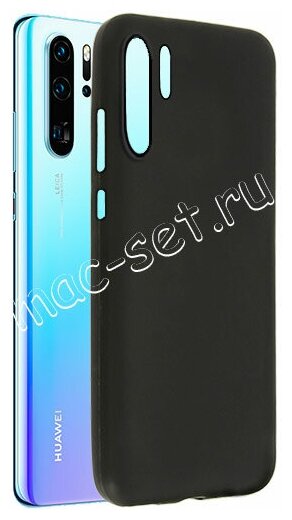 Чехол-накладка для Huawei P30 Pro силиконовая черная 1.2 мм