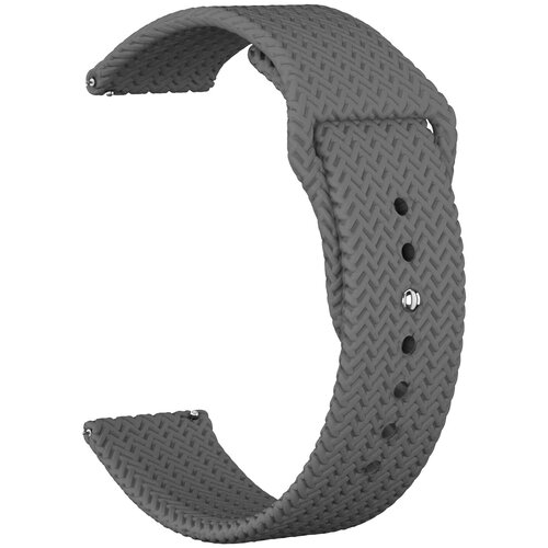 Ремешок силиконовый GSMIN Tread 20 для Garmin VivoActive 3 (Серый)