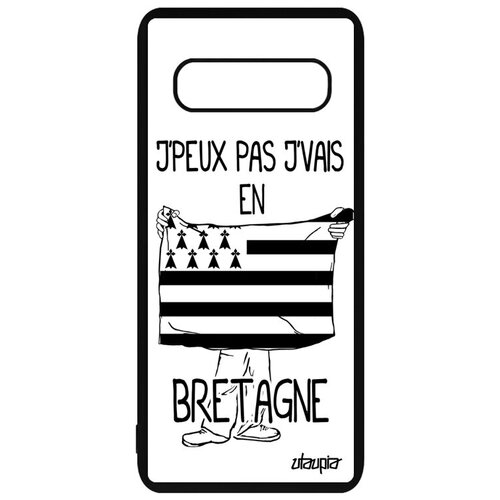 фото Простой чехол на телефон // samsung galaxy s10 // "еду в бретань" страна принт, utaupia, белый