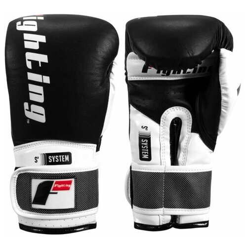 фото Перчатки боксерские fighting s2 gel power training gloves, 16 унций, черные fighting sport