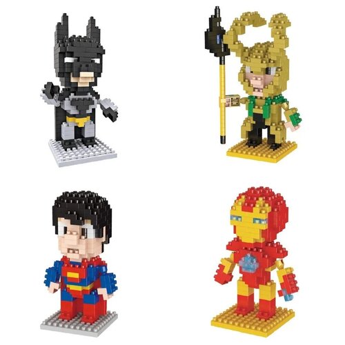 Набор конструкторов Супергерои, конструктор LNO, 4 шт