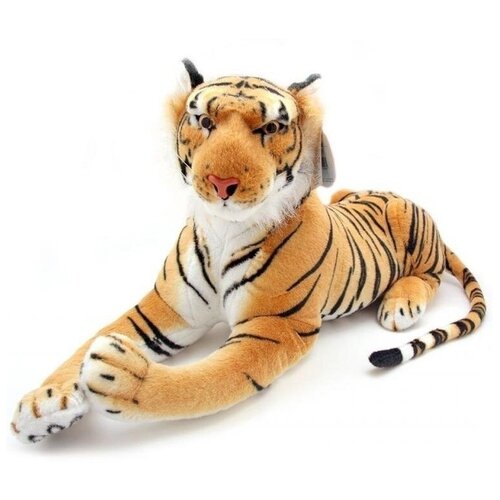 Купить Мягкая игрушка Тигр 85 см Сидящий Символ Нового года 2022, Игрушка, оранжевый/белый/черный, искусственный мех/текстиль, male