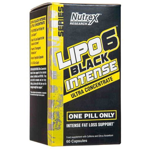 Nutrex Lipo-6 Black Intense Ultra Concentrate, 60 капсул, Европейская версия (EU) lipo 6 black ultra concentrate fat destroyer 60cap