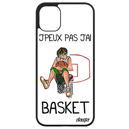 фото Защитный чехол для мобильного // iphone 11 // "не могу - у меня баскетбол!" повод надпись, utaupia, белый