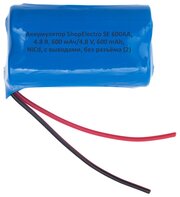 Аккумулятор ShopElectro SE 600АА, 4.8 В, 600 мАч/ 4.8 V, 600 mAh, NiCd, с выводами, без разъёма (2)