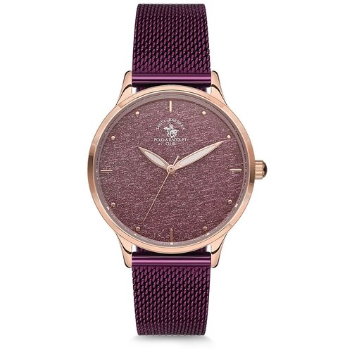 Наручные часы SANTA BARBARA POLO & RACQUET CLUB Fashion, розовый, бордовый брелок нержавеющая сталь бордовый