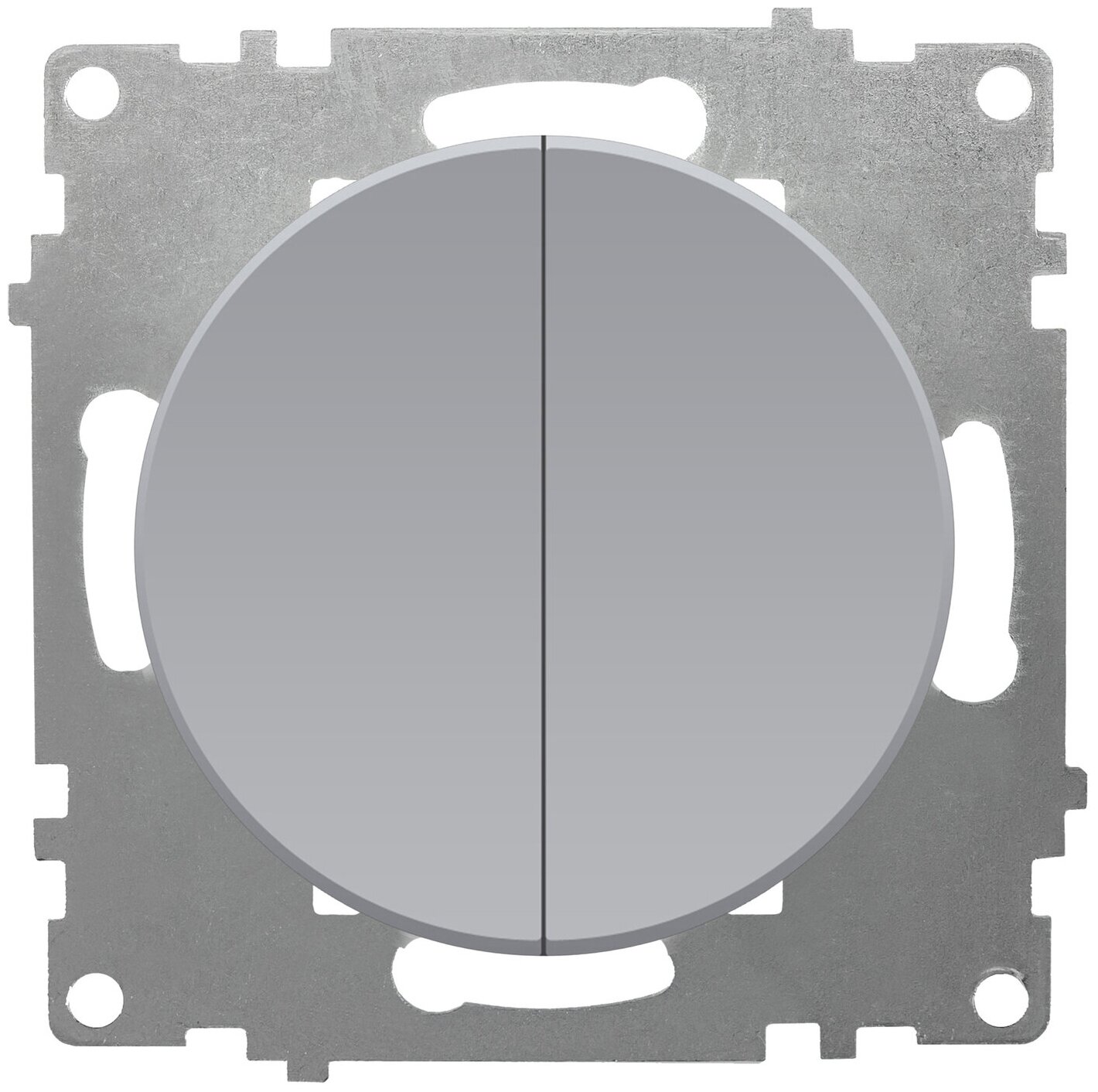 Выключатель двухклавишный OneKeyElectro, цвет серый