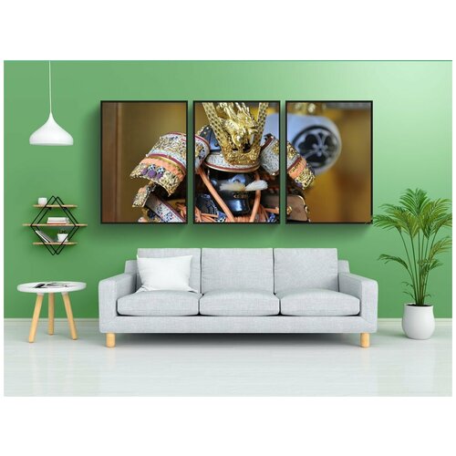 фото Набор модулных постеров для интерьера "япония, традиционный, броня" 60x90 см. в тубусе, без рамки lotsprints