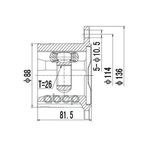 Шрус Внутренний Nissan X-Trail T30 (00--06), - R Zikmar арт. Z88916R