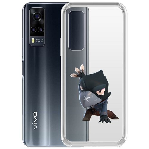 Чехол-накладка Clear Case Brawl Stars-Ворон для Vivo Y31 чехол накладка krutoff clear case brawl stars ворон для honor x8a