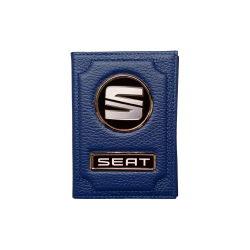 Обложка для автодокументов и паспорта SEAT (сеат) кожаная флотер