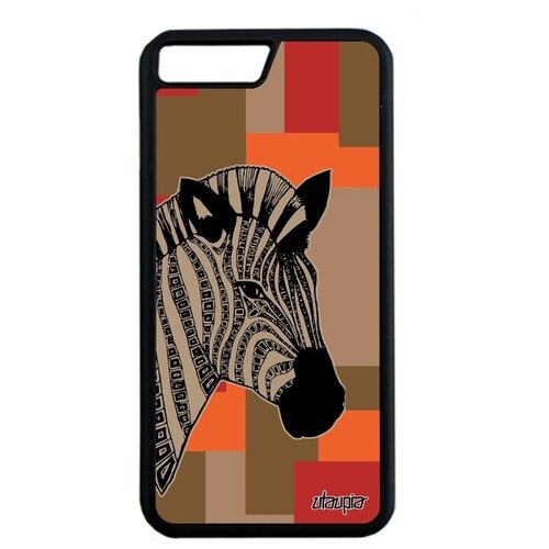 фото Противоударный чехол на мобильный // iphone 7 plus // "зебра" африка horse, utaupia, цветной