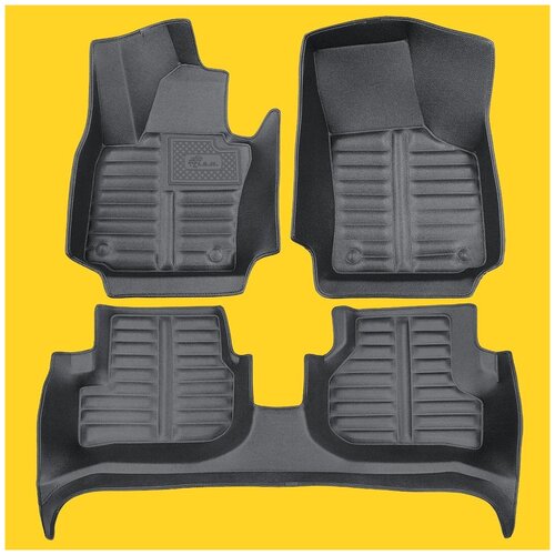 5D коврики в салон Volkswagen Jetta V, 2005-2010. Большие бортики и площадь.
