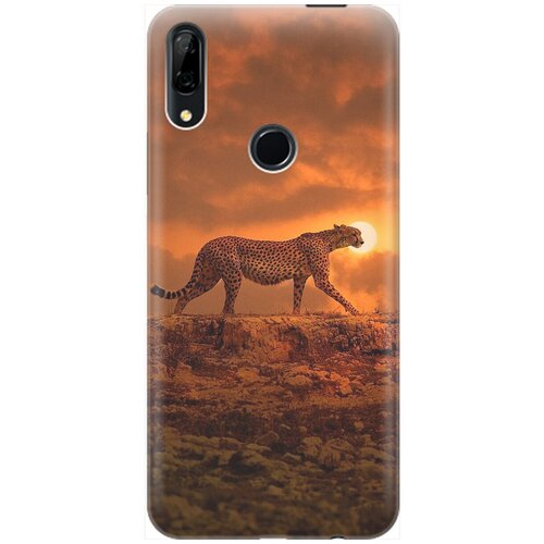 фото Силиконовый чехол на huawei p smart z / y9 prime (2019) / honor 9x / 9x premium / хуавей п смарт зет / у9 прайм (2019) / хонор 9х / 9х премиум с принтом "закатный гепард" gosso
