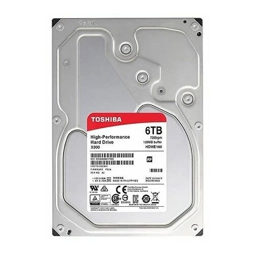 Жесткий диск Toshiba X300 6 ТБ HDWE160UZSVA